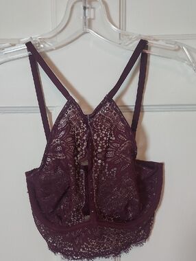 Victoria's Secret Very Sexy Unlined Plunge Halter High-Neck Long Line Bra 32D